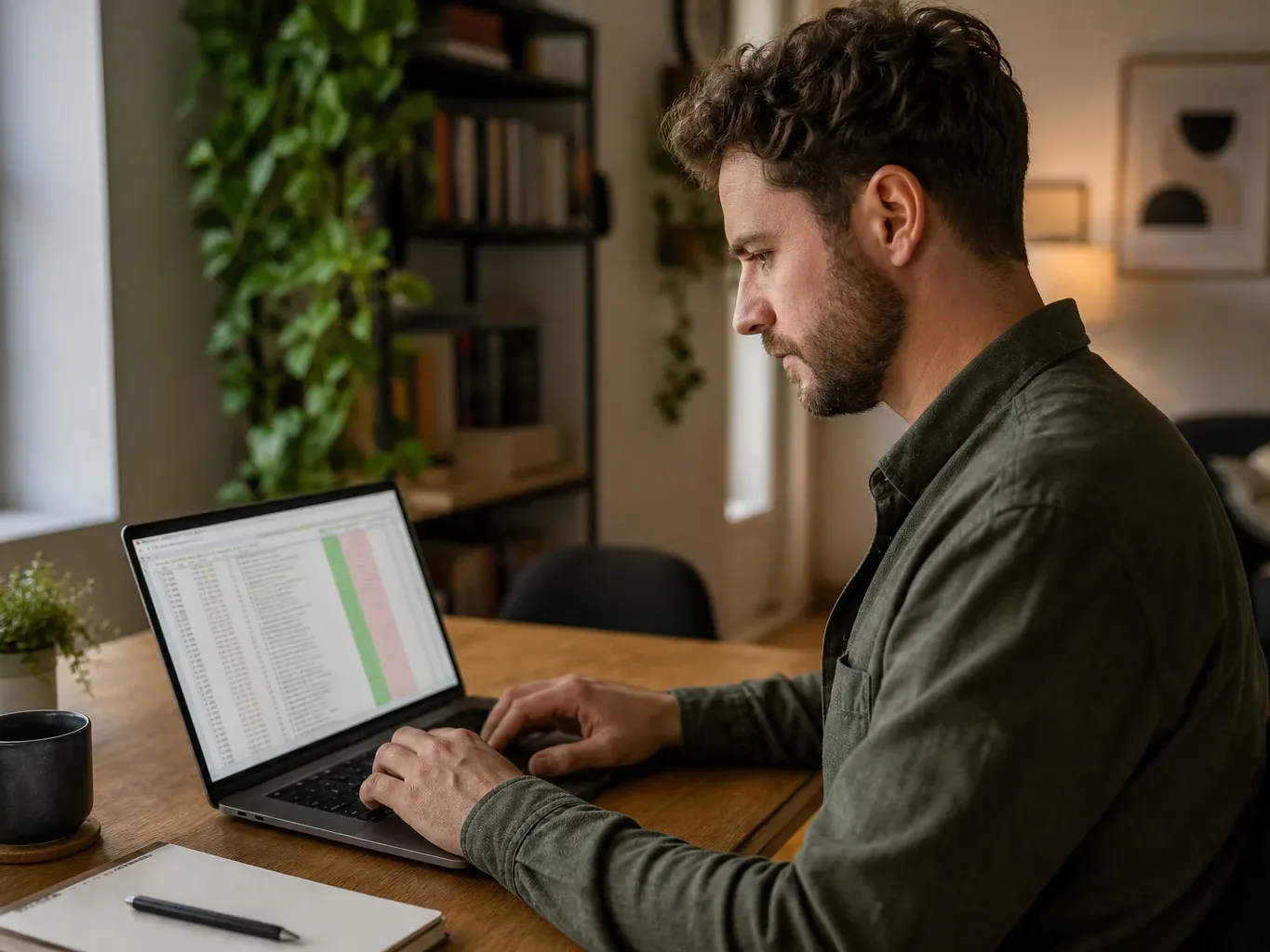 A developer running a structured data validation test and reviewing the output on a laptop